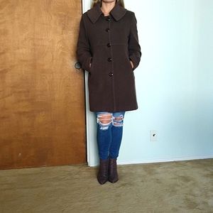 Vintage London Fog Brown Wool Coat (C03)